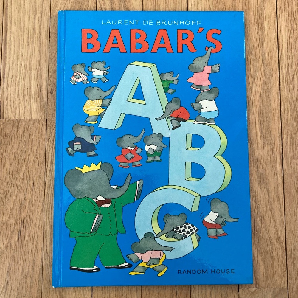 Vintage BABAR'S A B C, LAURENT DE BRUNHOFF, hardcover, large story book.